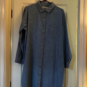 The North Face Blue Chambray Shirt Dress